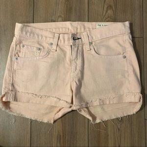 Rag and Bone Pink Jean Cut off shorts